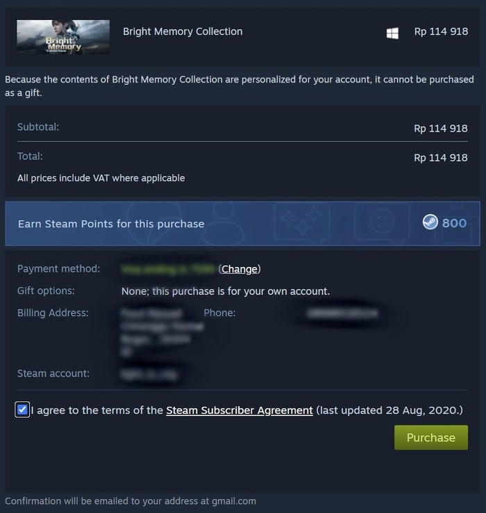 Steam Buy Information