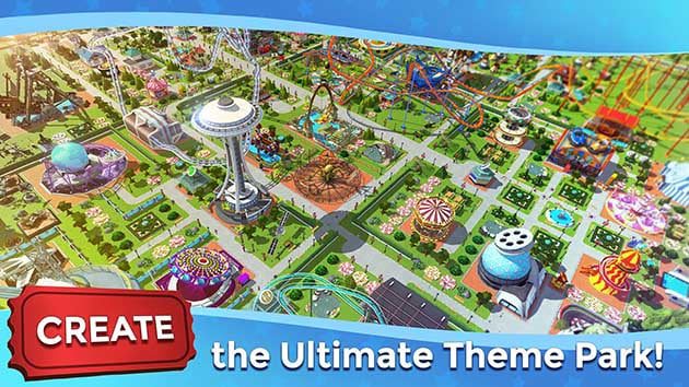 Screenshots of RollerCoaster Tycoon Touch 1